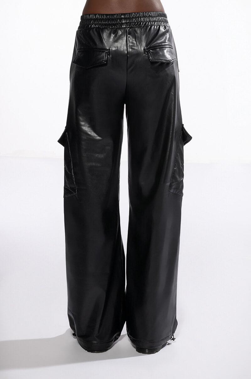 ALWAYS WINNING FAUX LEATHER JOGGER