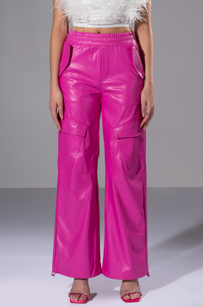 ALWAYS WINNING FAUX LEATHER JOGGER