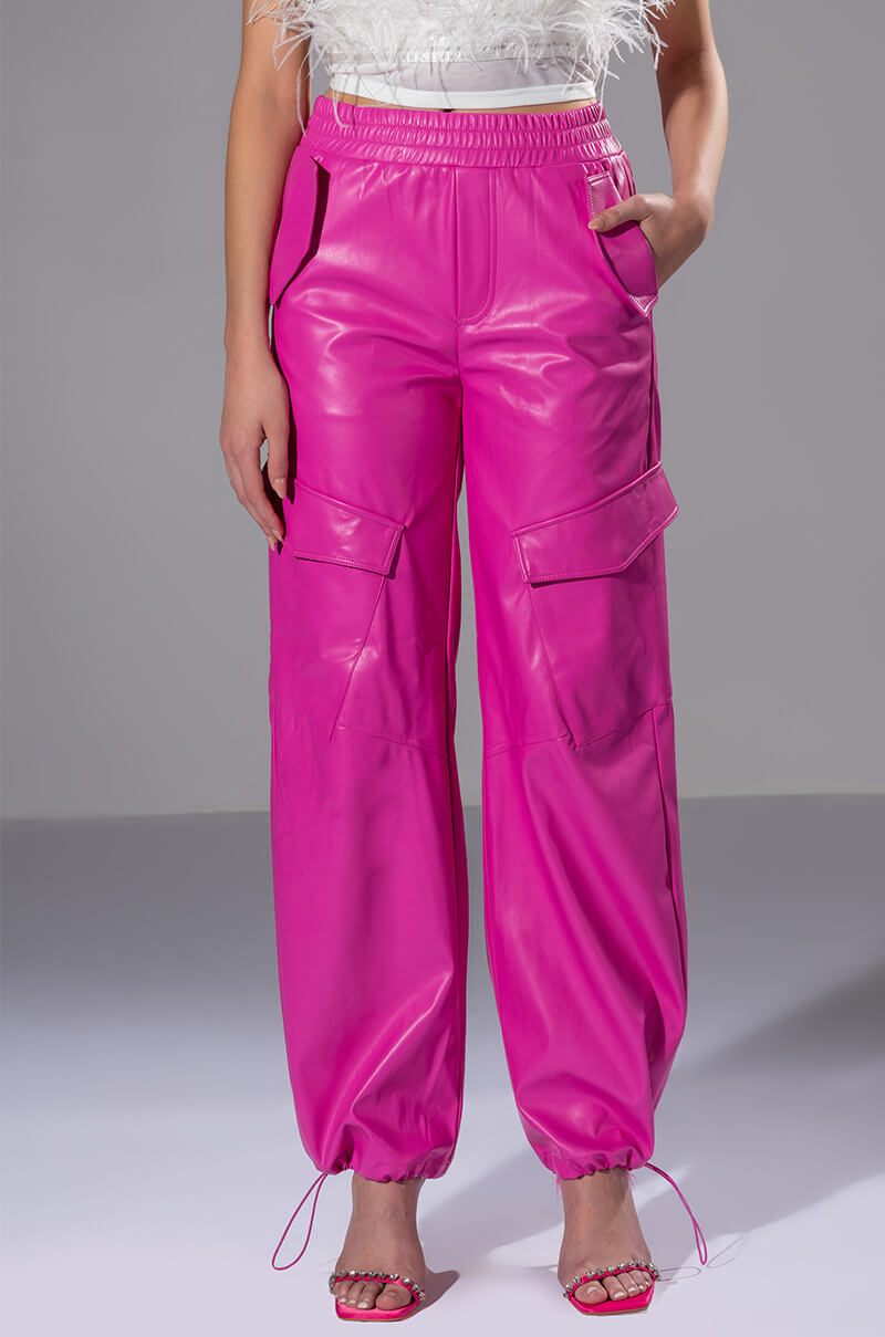 ALWAYS WINNING FAUX LEATHER JOGGER