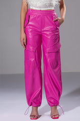 ALWAYS WINNING FAUX LEATHER JOGGER