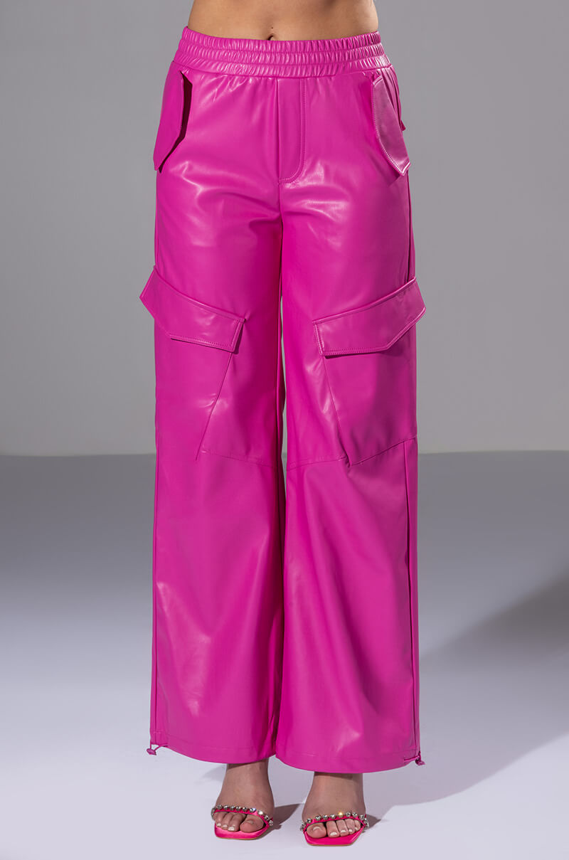 ALWAYS WINNING FAUX LEATHER JOGGER