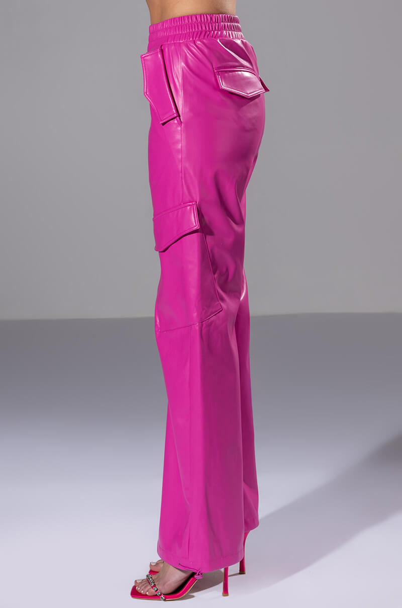 ALWAYS WINNING FAUX LEATHER JOGGER