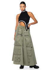 AMELIA CARGO POCKET MAXI SKIRT
