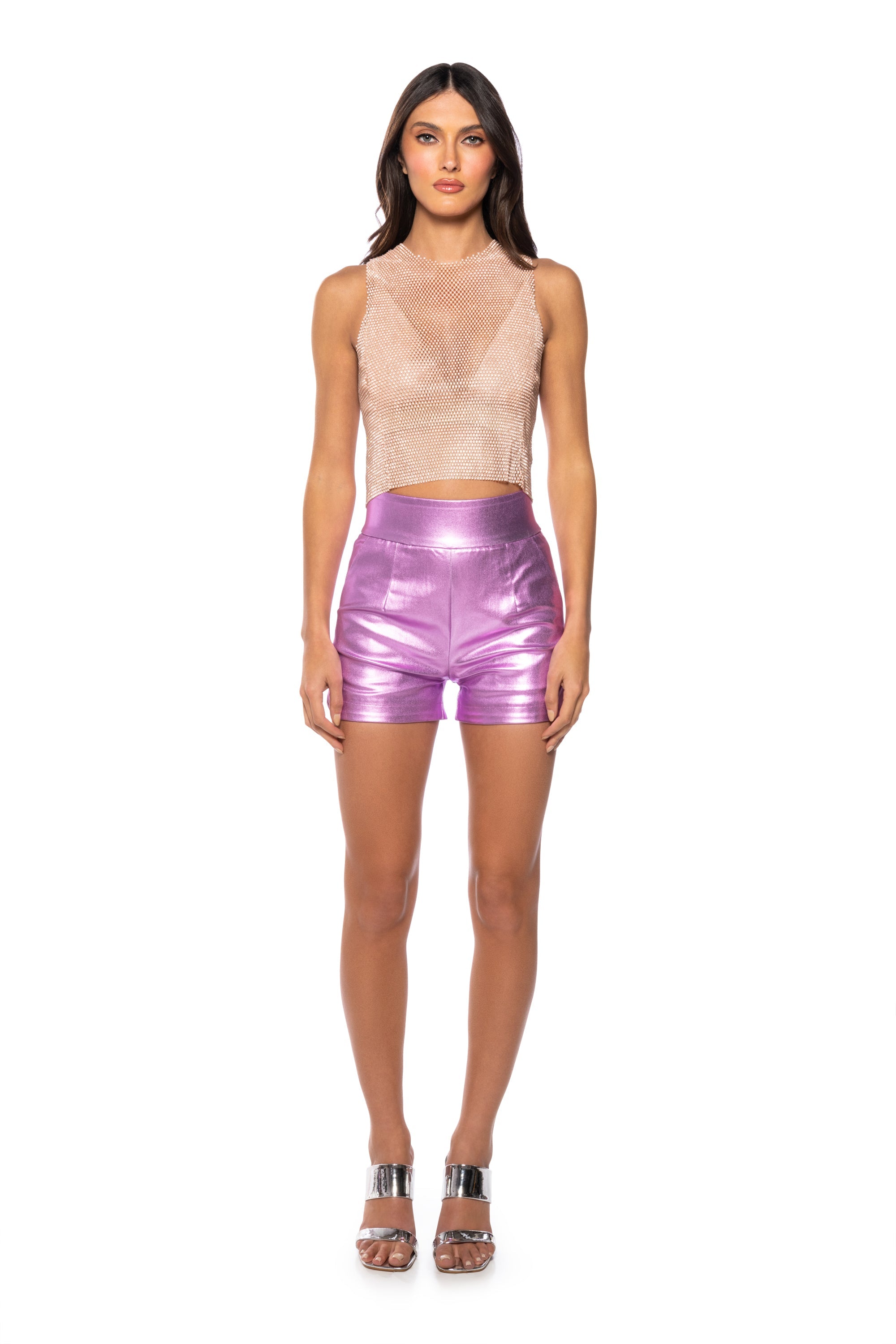 AMMO X AKIRA BIG BOOTY HIGH WAIST FAUX LEATHER SHORT