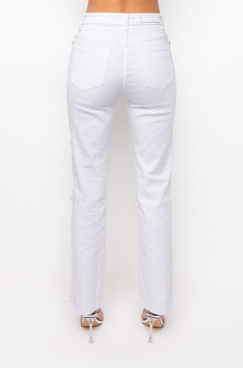 AMMO X AKIRA ALEXA PREMIUM RHINESTONE STRAIGHT JEANS