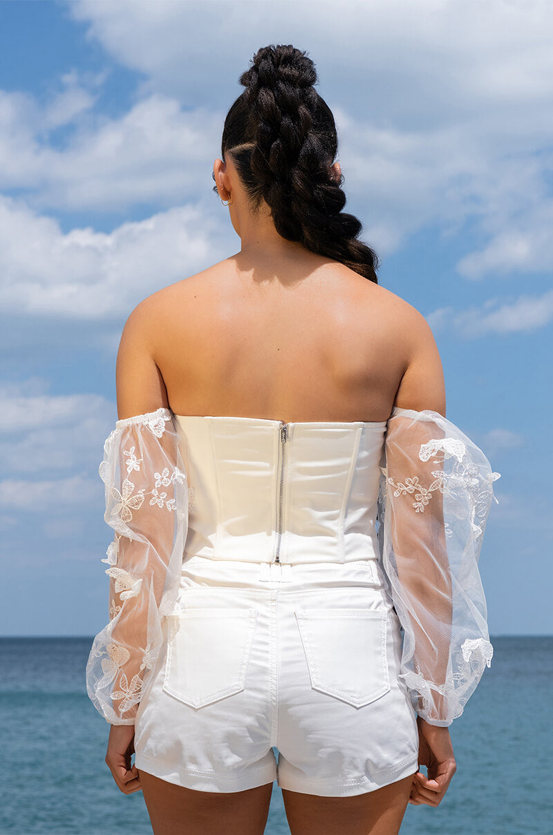 ANGEL BABE OFF THE SHOULDER CORSET BLOUSE