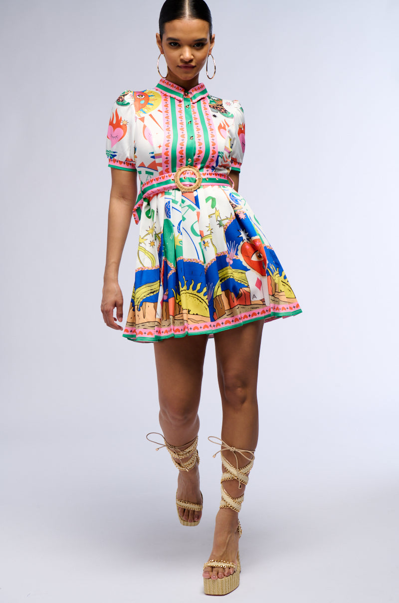 ANGELICA PRINTED MINI DRESS