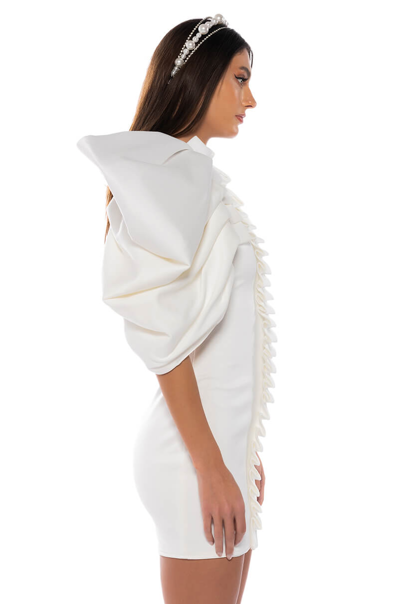 ANNIKA STATEMENT SLEEVE MINI DRESS