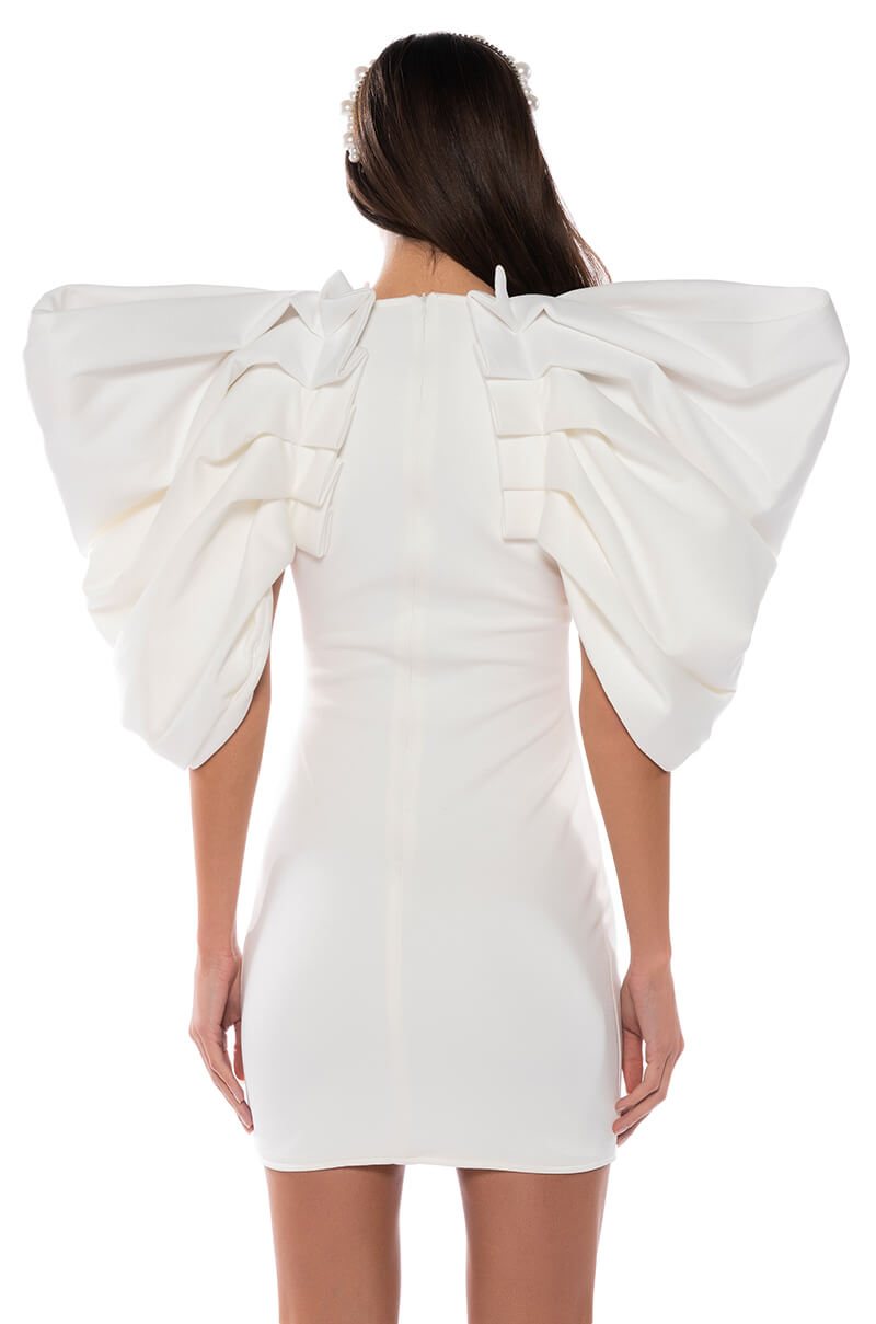 ANNIKA STATEMENT SLEEVE MINI DRESS