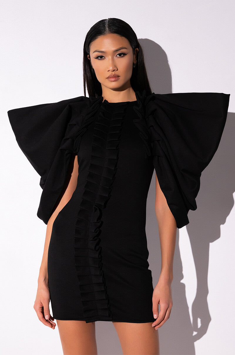 ANNIKA STATEMENT SLEEVE MINI DRESS