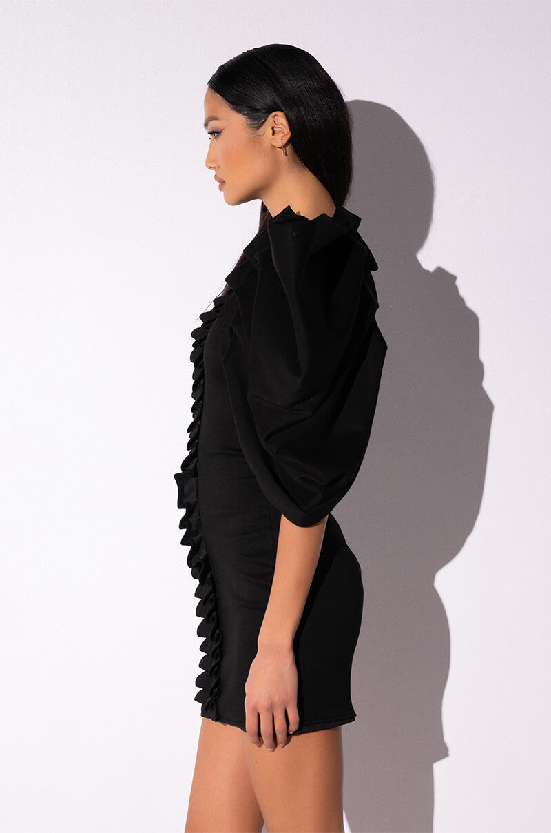ANNIKA STATEMENT SLEEVE MINI DRESS
