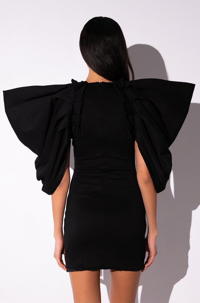 ANNIKA STATEMENT SLEEVE MINI DRESS