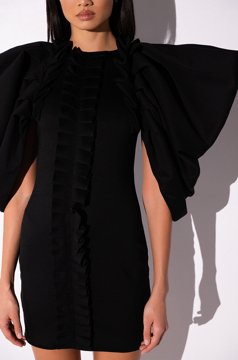 ANNIKA STATEMENT SLEEVE MINI DRESS