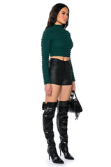 ANYTHING BUT BASIC TEXTURED LONG SLEEVE TOP