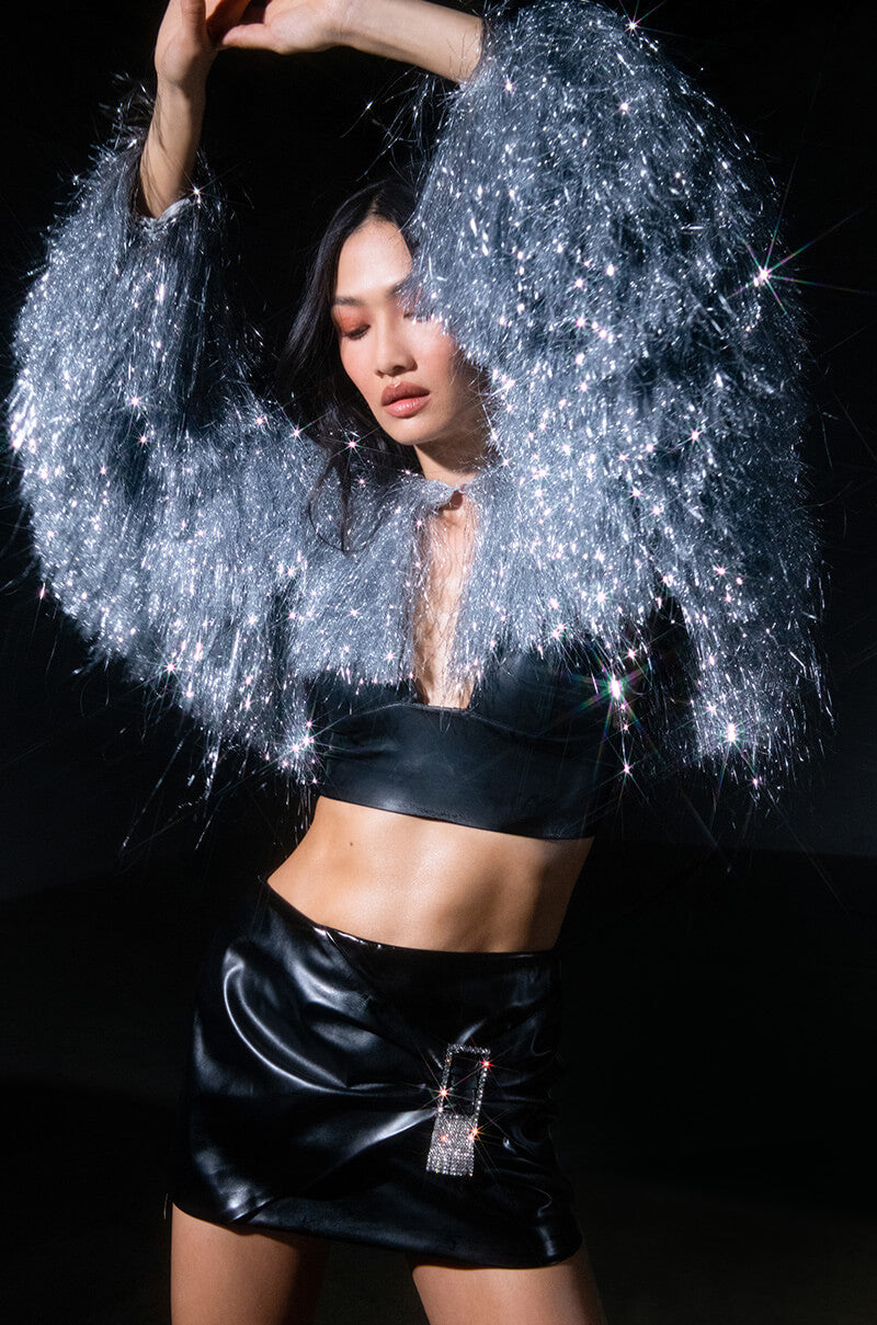 ANYTHING FOR YOU FAUX LEATHER MICRO MINI SKIRT