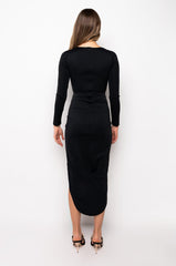 ANYTHING I WANT LOW V NECK HIGH LOW DRESS