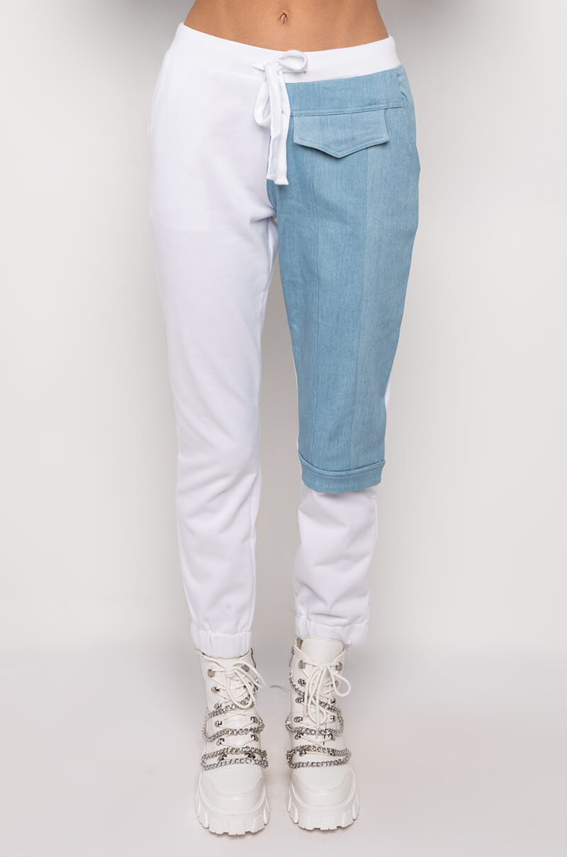 ANYTIME ANYWHERE DENIM PATCH JOGGER