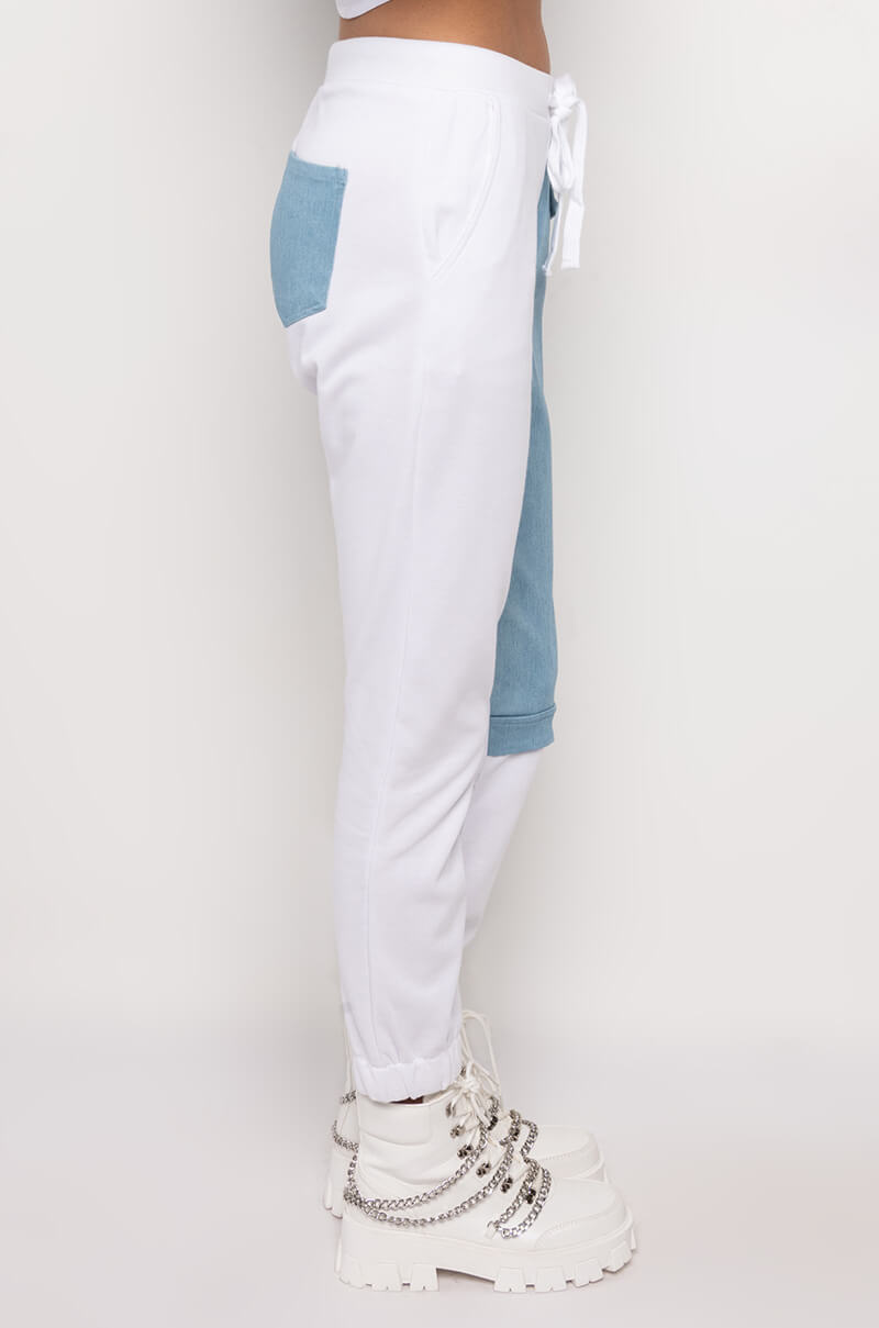 ANYTIME ANYWHERE DENIM PATCH JOGGER