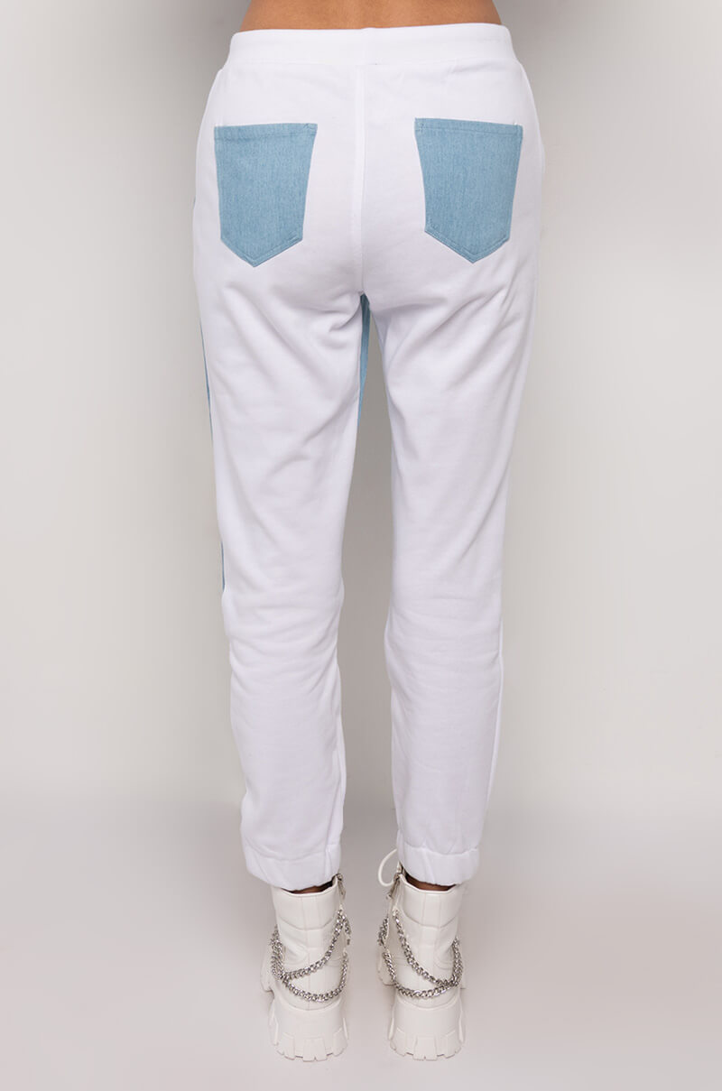 ANYTIME ANYWHERE DENIM PATCH JOGGER