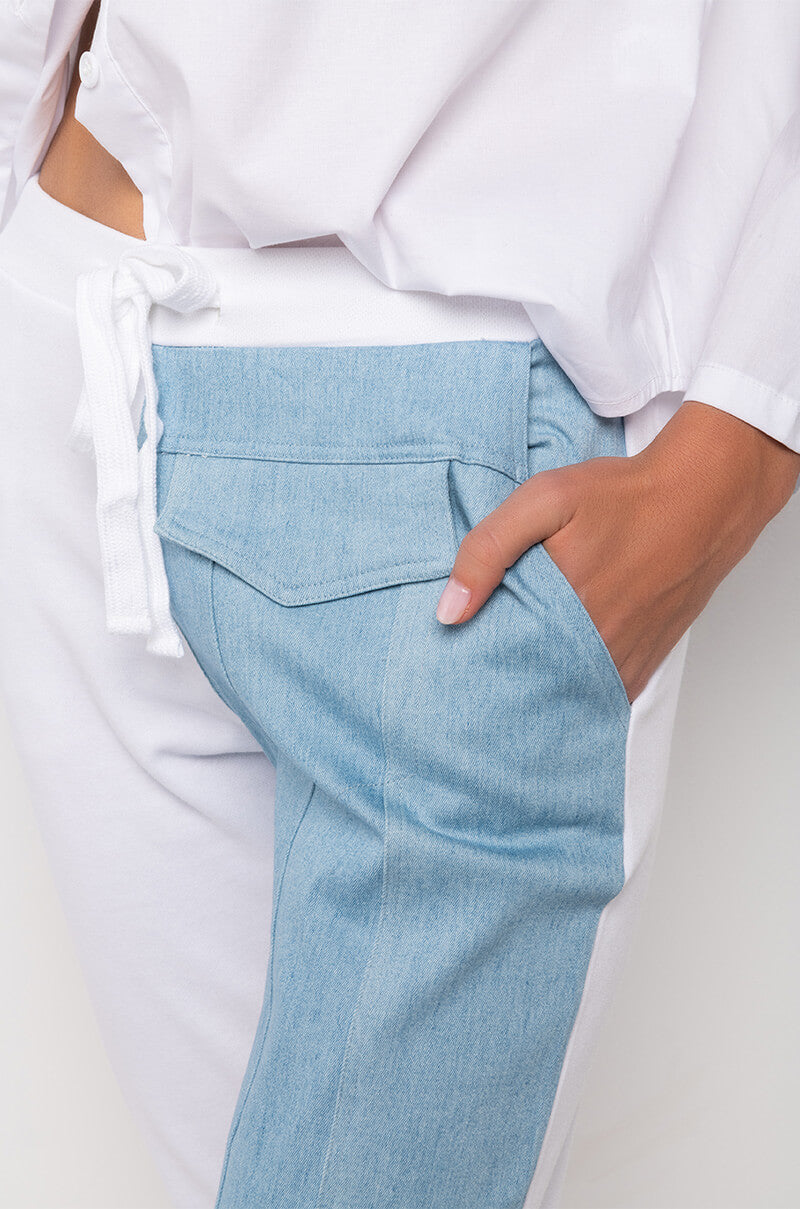 ANYTIME ANYWHERE DENIM PATCH JOGGER