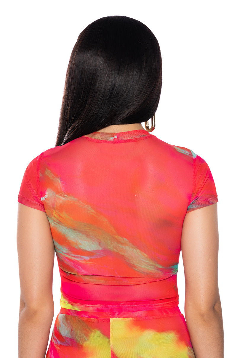 ARI PRINTED MESH TSHIRT