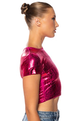 ARIES METALLIC RIB SHORT SLEEVE T SHIRT