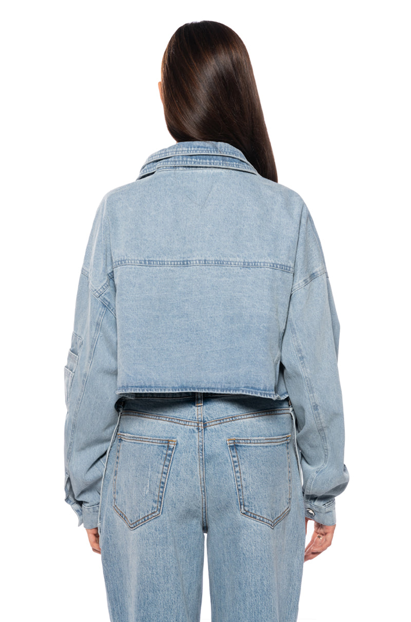 ASAP POCKET HI LO DENIM JACKET
