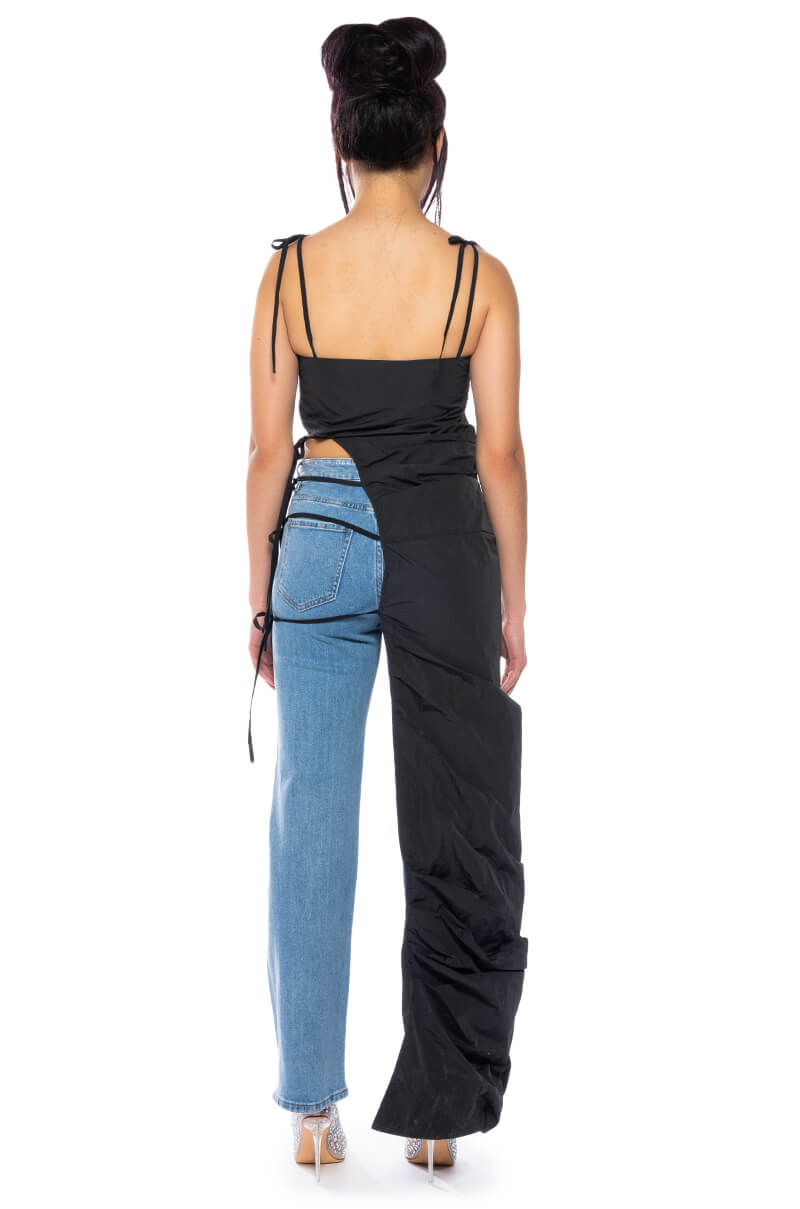 ASH TIE DETAIL SLEEVELESS MAXI TOP