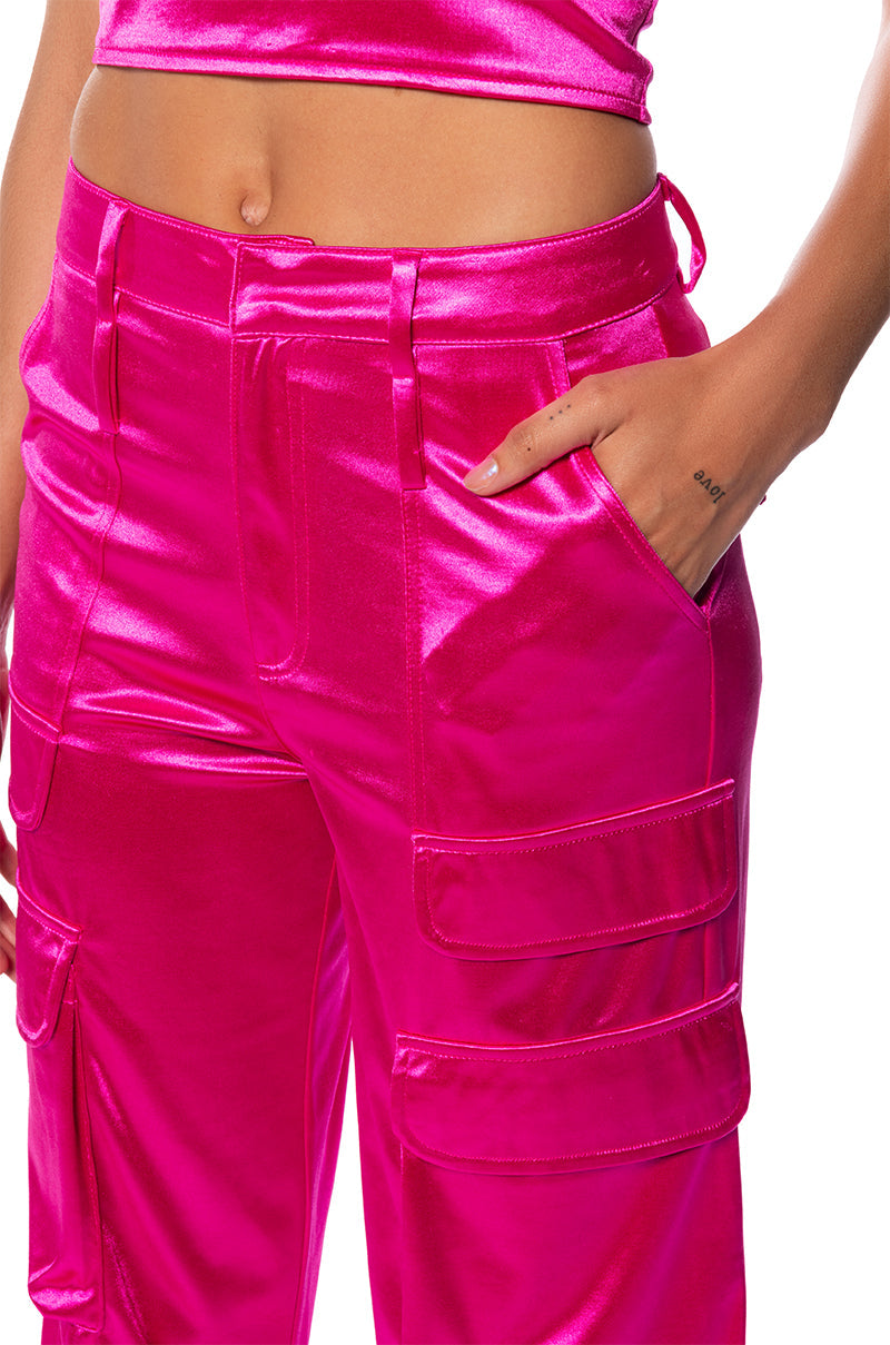 ASTRA WIDE LEG CARGO IN PINK