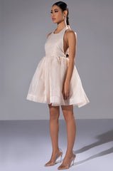 AT THE SHOW HALTER MINI DRESS