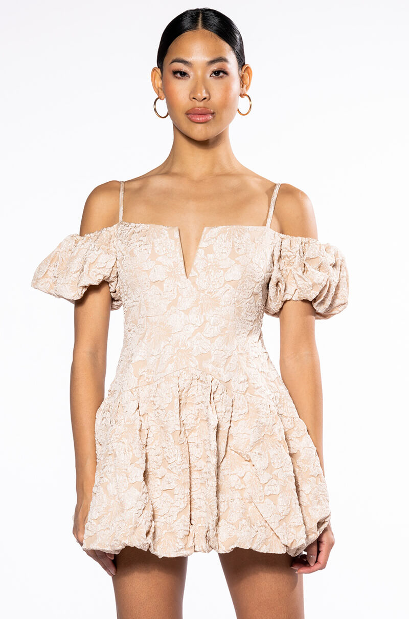 AURORA CAP SLEEVE MINI DRESS