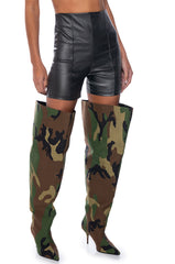 AVA FAUX LEATHER BIKER SHORTS