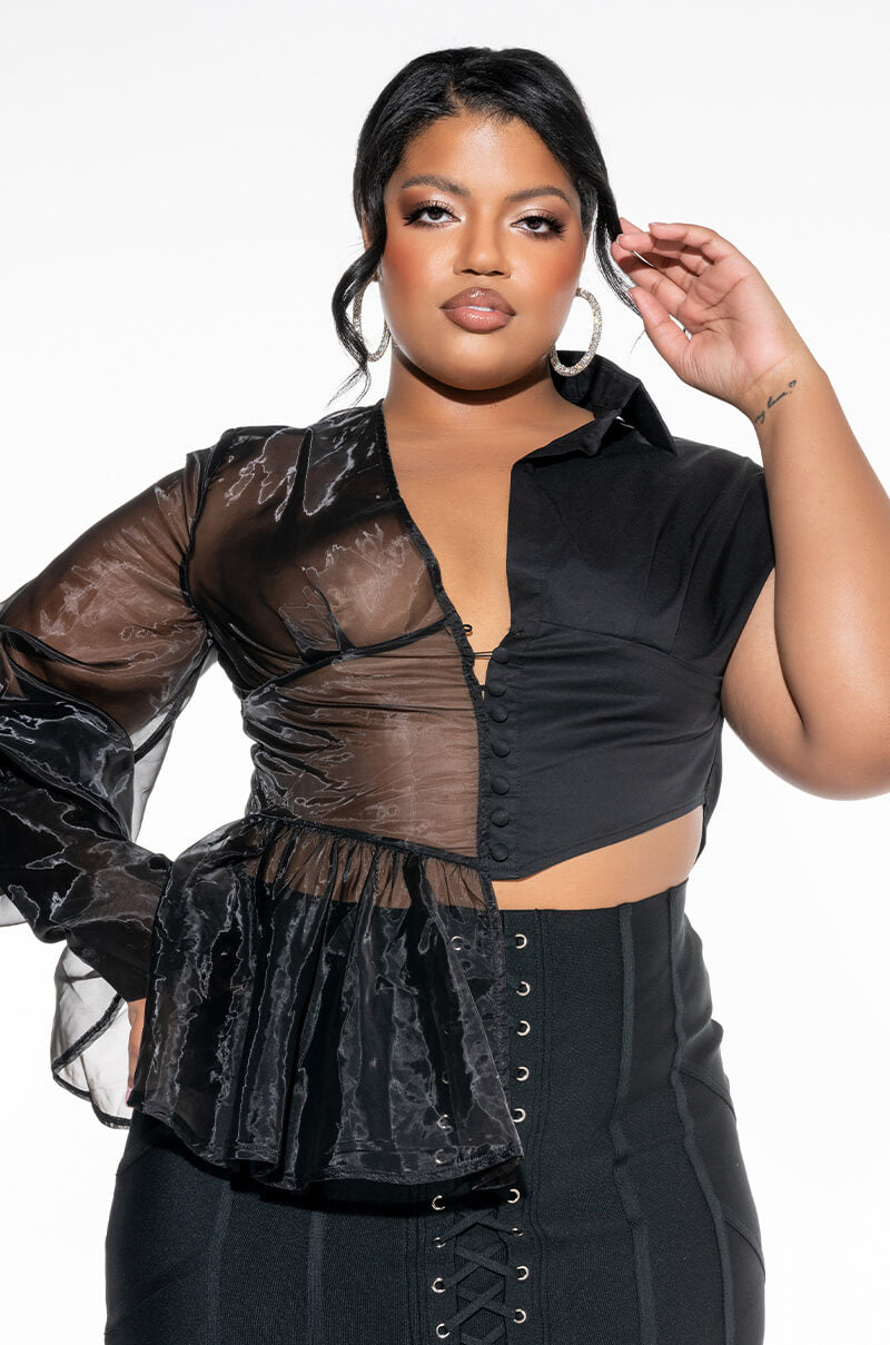 AVANT GUARDED ASYMMETRICAL BLOUSE