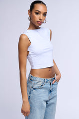 AVERY CAP SLEEVE OPEN BACK T SHIRT