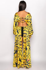 AWARD SEASON CASCADING CUTOUT SATIN BODYSUIT