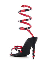 AZALEA WANG CITLALI RED SNAKE COIL SANDAL