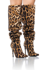 AZALEA WANG ADVENTUROUS LEOPARD RHINESTONE OVER THE KNEE BOOT