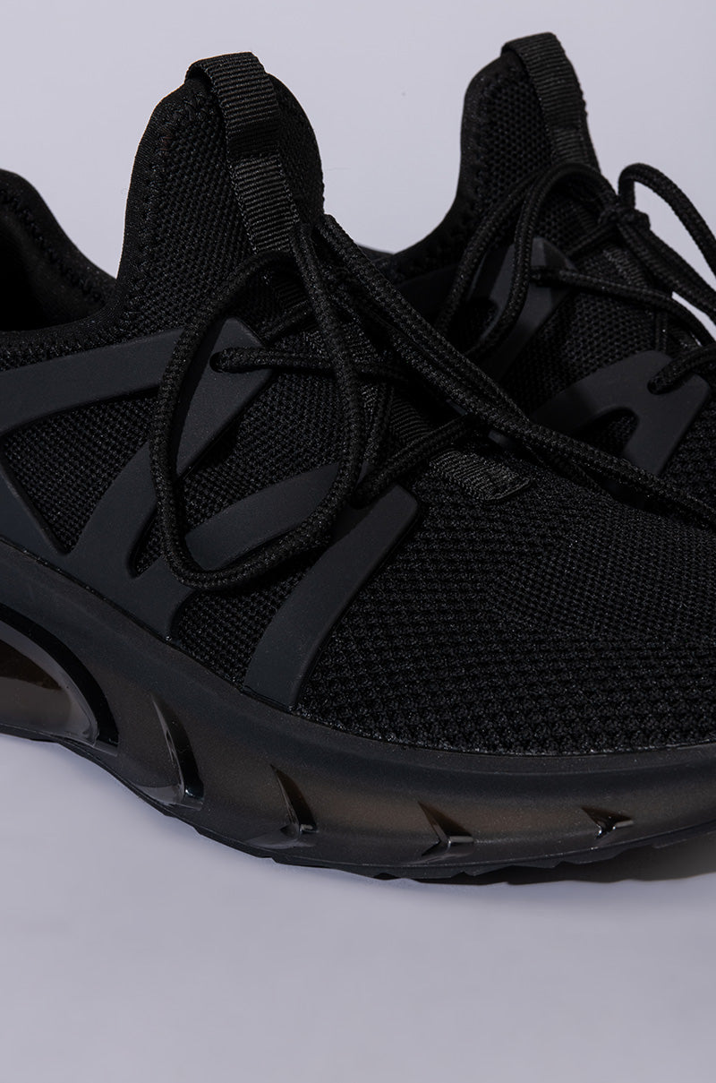 AZALEA WANG ALL EYES ON ME FLAT SNEAKER IN BLACK