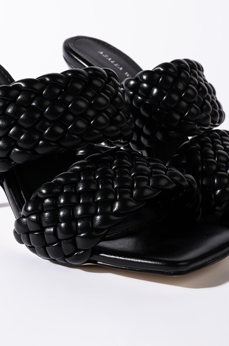 AZALEA WANG ALL YOUR LOVE STILETTO SANDAL IN BLACK