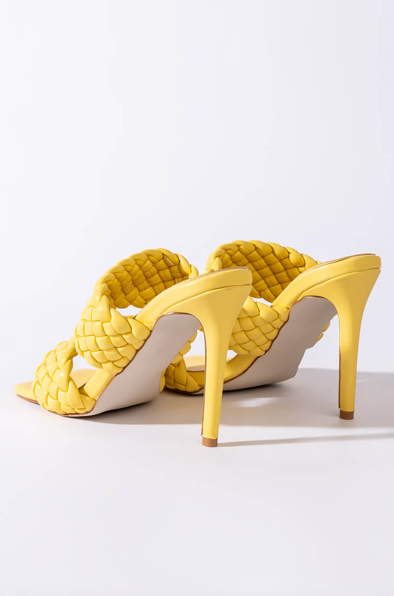 AZALEA WANG ALL YOUR LOVE STILETTO SANDAL IN YELLOW
