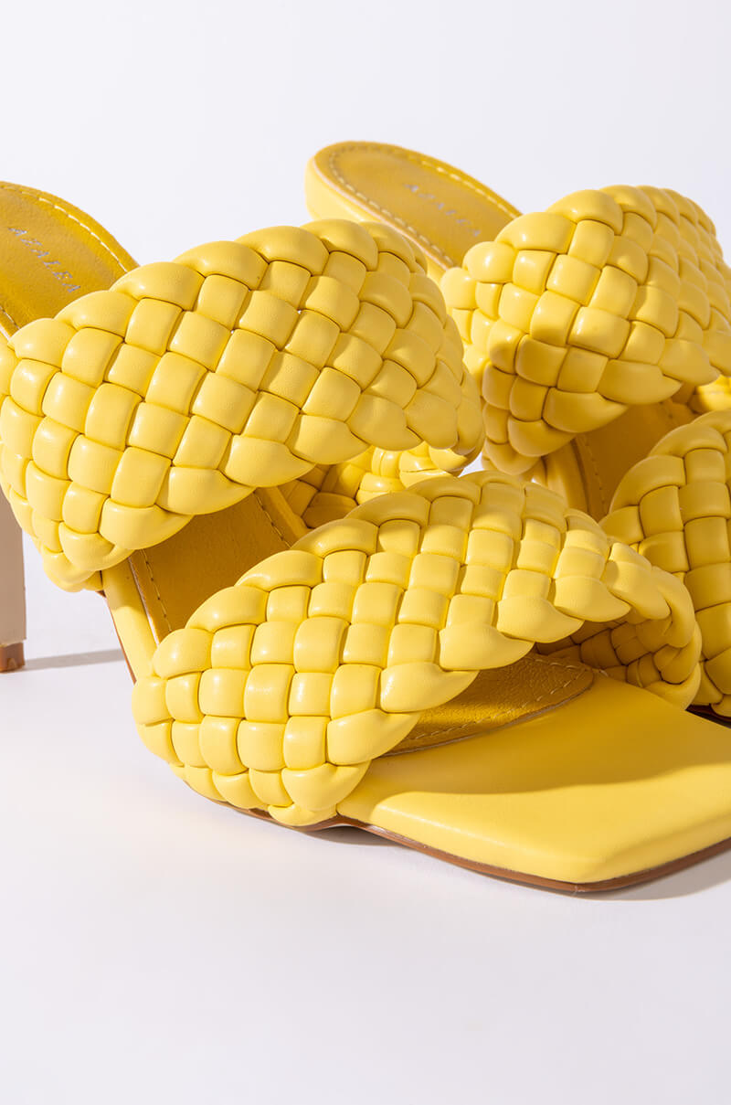 AZALEA WANG ALL YOUR LOVE STILETTO SANDAL IN YELLOW