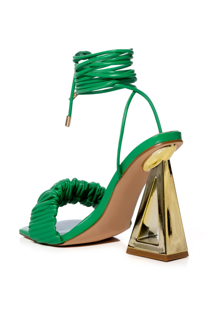 AZALEA WANG AMIE CHUNKY SANDAL IN GREEN