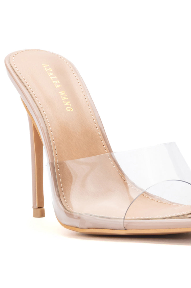 AZALEA WANG ANNETTE SLIP ON NUDE MULE