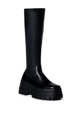 AZALEA WANG ARETHA STRETCH BOOT IN BLACK