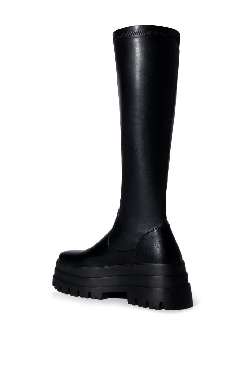 AZALEA WANG ARETHA STRETCH BOOT IN BLACK