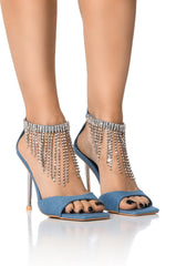 AZALEA WANG ARISTA DENIM STILETTO SANDAL
