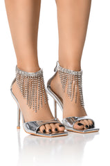 AZALEA WANG ARISTA SILVER STILETTO SANDAL