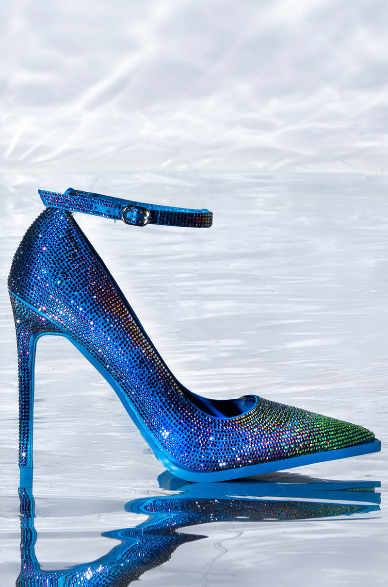 AZALEA WANG BRIE EMBELLISHED PUMP IN BLUEMULTI