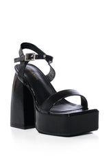 AZALEA WANG AVILA PATENT SANDAL IN BLACK