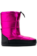 AZALEA WANG BECKY METALLIC WARM LINED BOOTIE IN PINK
